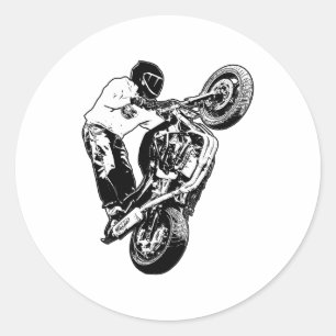 Motorcycle classic round sticker