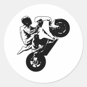 Motorcycle classic round sticker