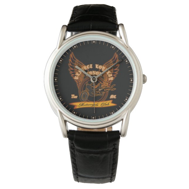 Motorcycle Club Badge Watch (Front)