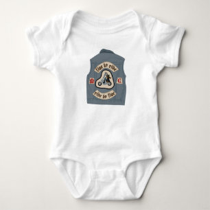 Motorcycle Club Vest Baby Bodysuit