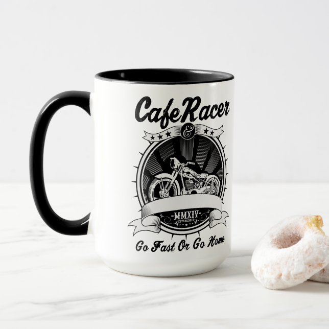 Motorcycle Coffee Cup (With Donut)