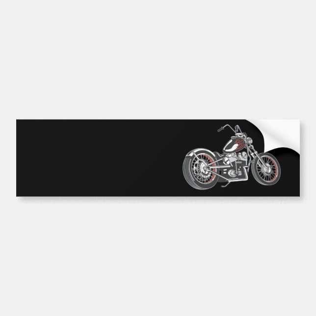 Motorcycle Cool 60s Chopper Bumper Sticker (Front)