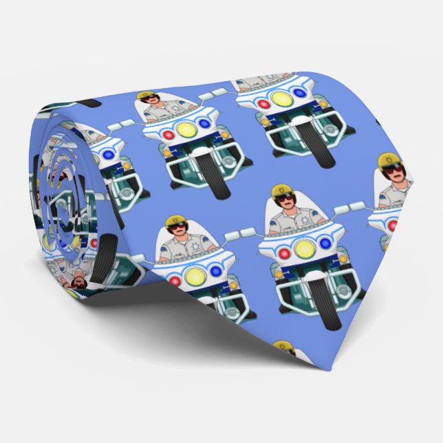 Motorcycle Cop  Necktie (Rolled)