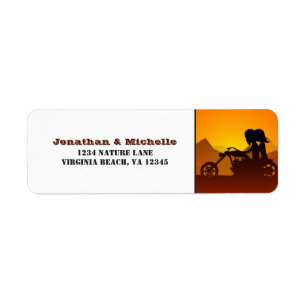 Motorcycle Couple Mountain Sunset/Sunrise Address