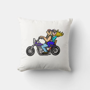 Motorcycle Couple Pillow  Customise It!