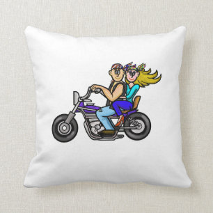 Motorcycle Couple Pillow  Customise It!