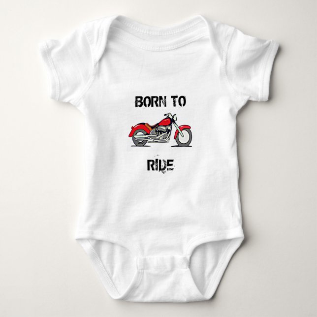 Motorcycle Design Baby Bodysuit (Front)
