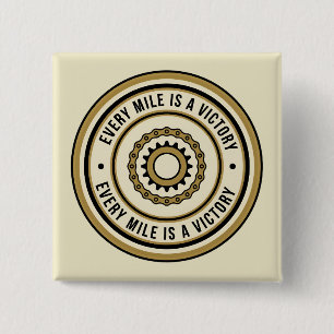 Motorcycle Distance Achievement Style 15 Cm Square Badge