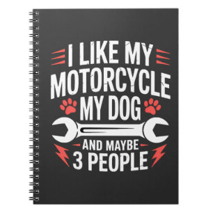 Motorcycle Dog Owner Humour Notebook