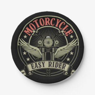 motorcycle easy rider motorcycle design paper plate