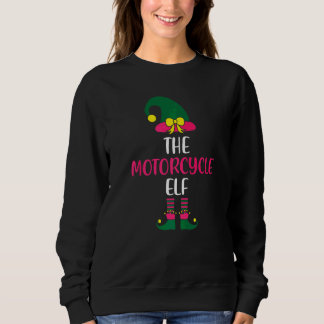 Motorcycle Elf Family Matching Group Christmas Wom Sweatshirt