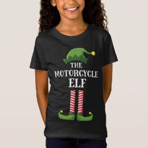 Motorcycle Elf Matching Family Group Christmas Par T-Shirt