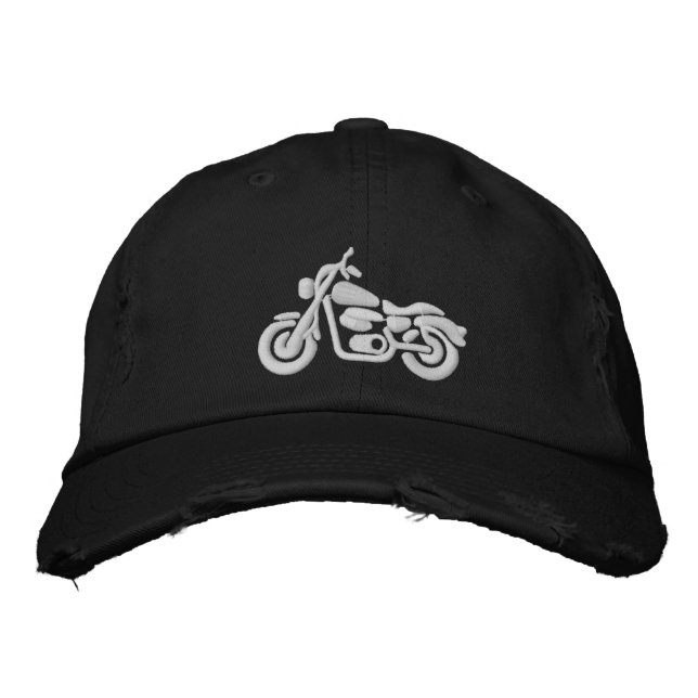 Motorcycle Embroidery Patch Embroidered Hat (Front)