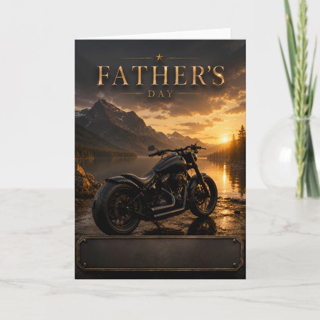 Motorcycle Father's Day Greeting Card (Front)