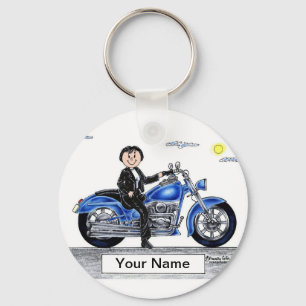 Motorcycle - Female Cartoon Key Ring