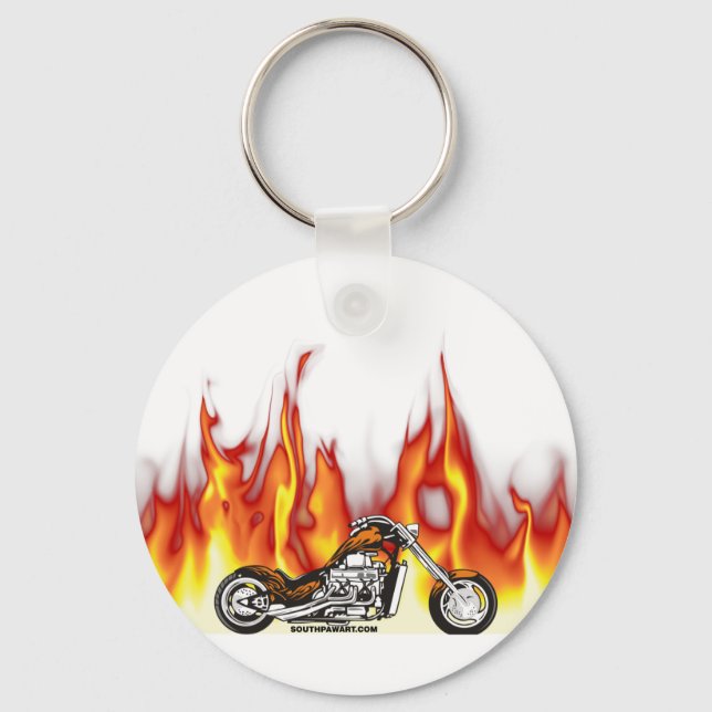 Motorcycle Fire Key Ring (Front)