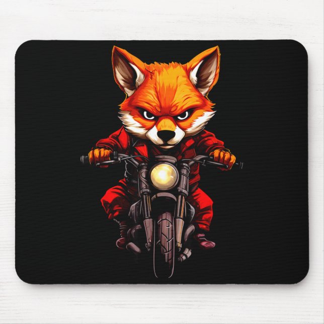 Motorcycle Foxes  Mouse Mat (Front)