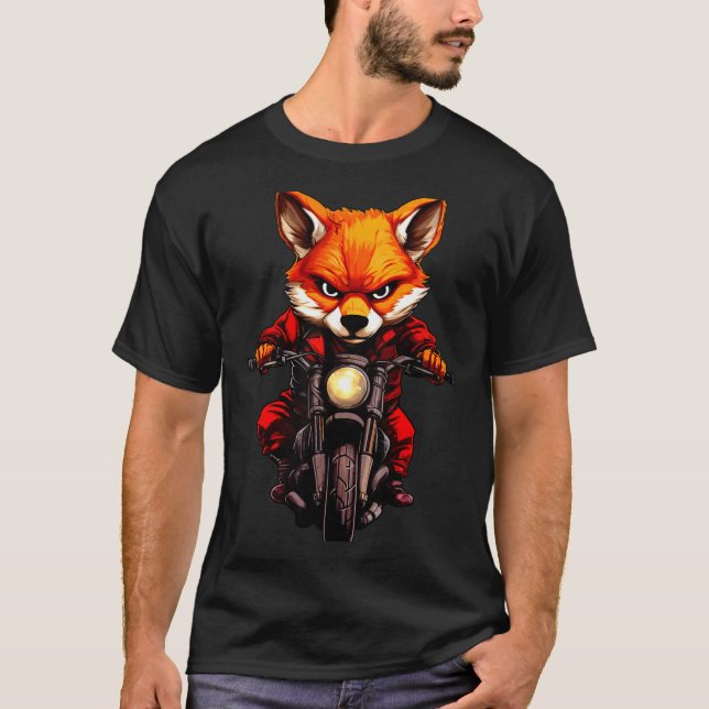 Motorcycle Foxes  T-Shirt (Front)