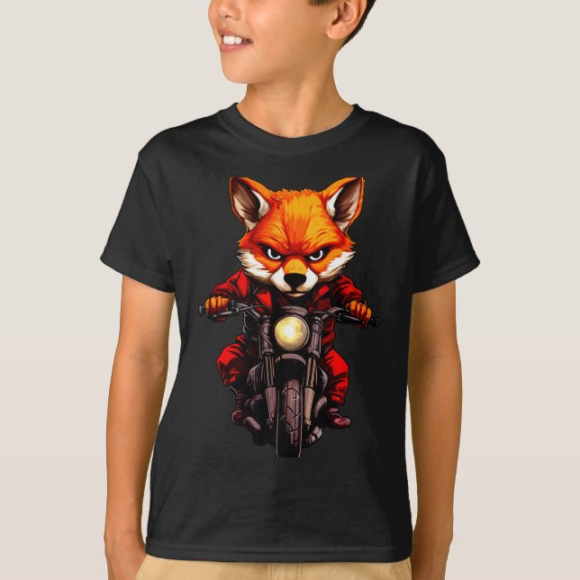 Motorcycle Foxes  T-Shirt (Front)