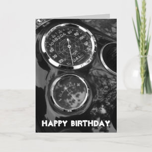 Motorcycle Gauges - Birthday Card