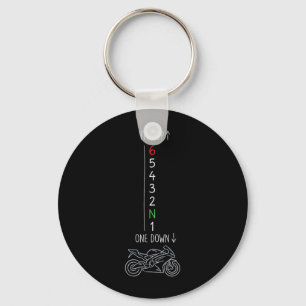 Motorcycle Gear Shift One Down Five Up Biker Key Ring