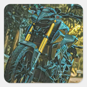 Motorcycle gift square sticker