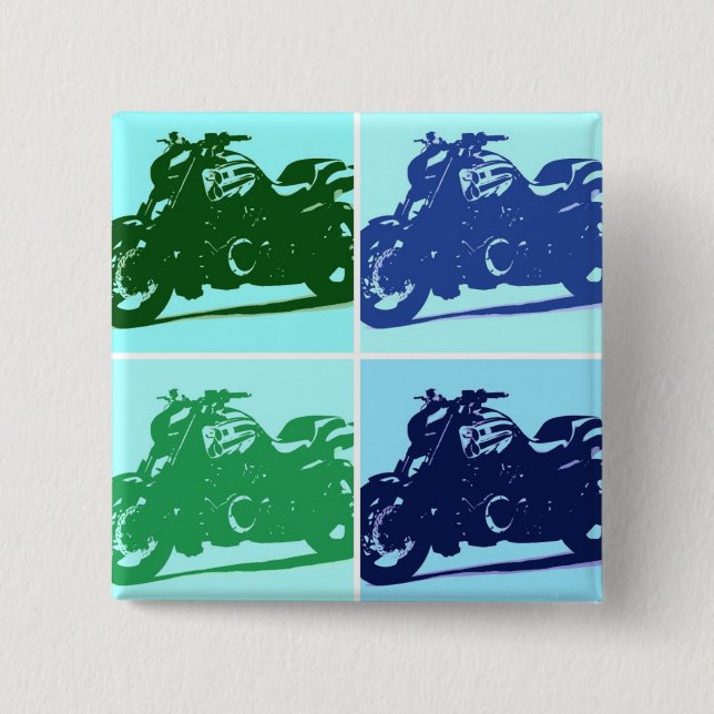 Motorcycle Gifts 15 Cm Square Badge (Front)