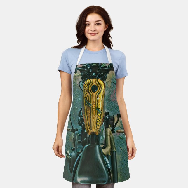 motorcycle gifts for him apron (Worn)