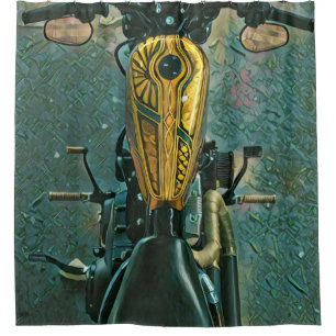 motorcycle gifts for him shower curtain