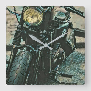 motorcycle gifts for him square wall clock