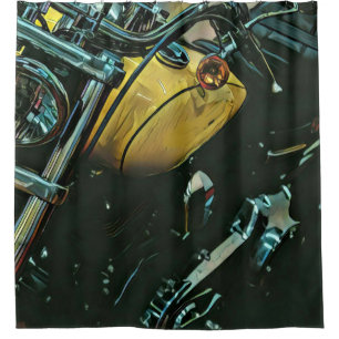 Motorcycle gifts shower curtain