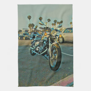 Motorcycle gifts tea towel
