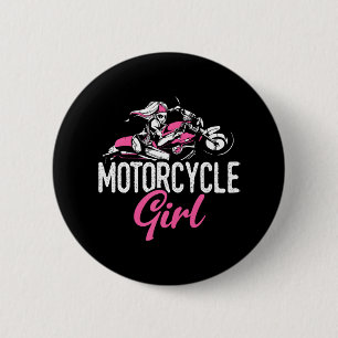Motorcycle Girl Bike Motor Motorcycle 6 Cm Round Badge