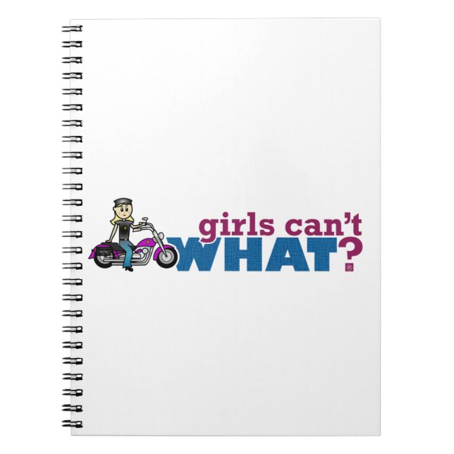 Motorcycle Girl Notebook (Front)