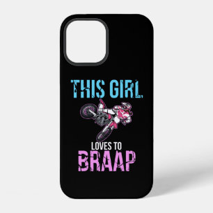 Motorcycle Girls Dirt Bike Women Motocross Braap iPhone 12 Case
