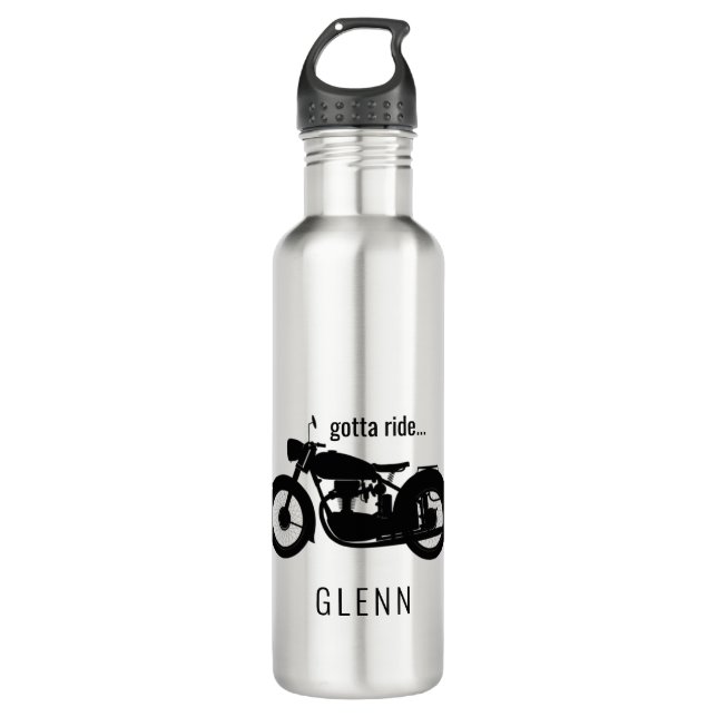 Motorcycle Gotta ride Custom Name 710 Ml Water Bottle (Front)