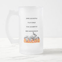 MOTORCYCLE GRANDPA BEER MUG