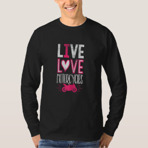 Motorcycle  Graphic Women Girls Kids Motorbike 50 T-Shirt