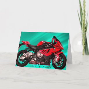 Motorcycle greeting card