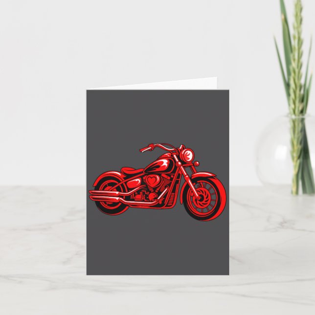 Motorcycle Heart Biker Valentines Day Rider Couple Card (Front)