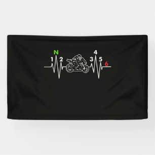 Motorcycle Heartbeat Banner