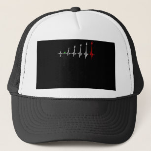 Motorcycle Heartbeat Speed Bike Motocross Trucker Hat