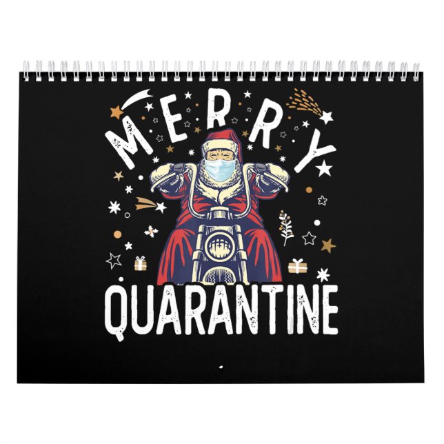 Motorcycle Hipster Santa Face Mask Calendar (Cover)