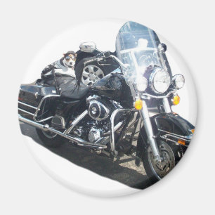 Motorcycle Hog Dog Born To Ride Russell Terrier Magnet