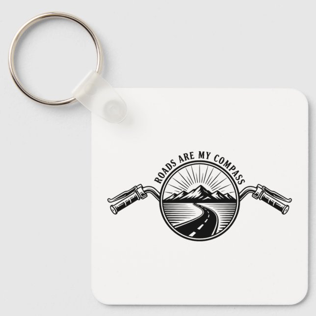 Motorcycle Horizon Adventure      Key Ring (Front)