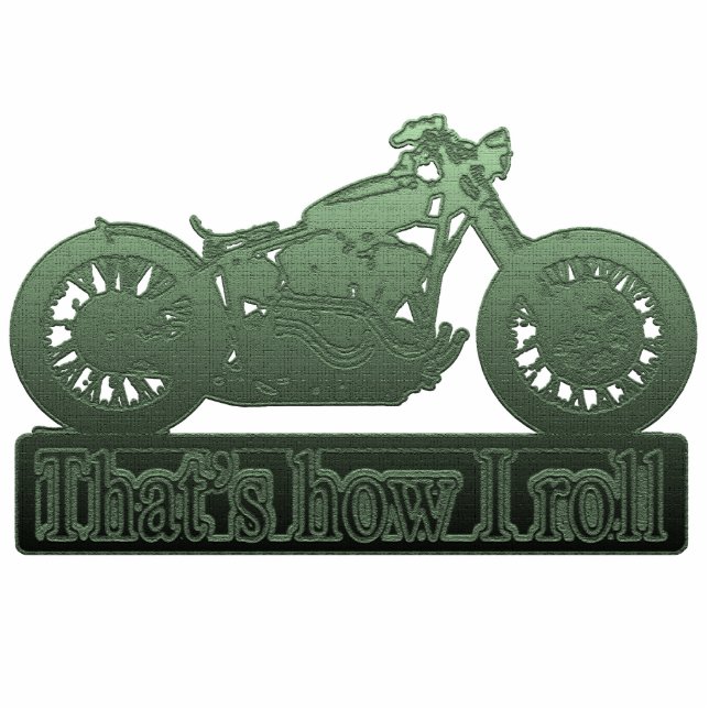 motorcycle - how i roll photo sculpture magnet (Front)