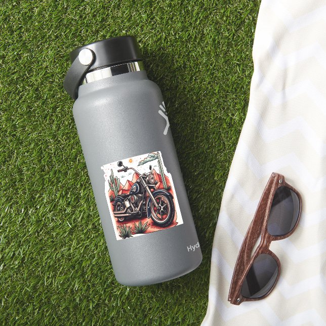 Motorcycle in Desert Cactus Western Set (HydroFlask Insitu)