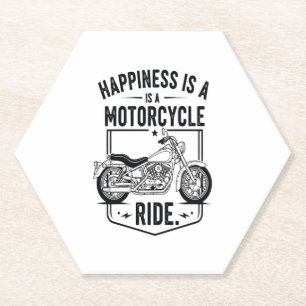 Motorcycle in Desert Cactus Western Set (2) Paper Coaster