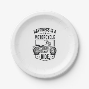 Motorcycle in Desert Cactus Western Set (2) Paper Plate