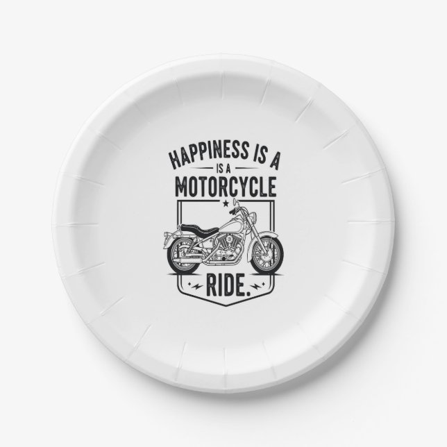 Motorcycle in Desert Cactus Western Set (2) Paper Plate (Front)
